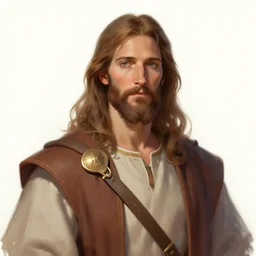 Jesus Christ as a fantasy D&D character, portrait art by Donato Giancola and James Gurney, digital art, trending on artstation