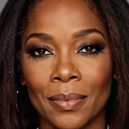 whoopi goldberg with dark, thick eyebrows, photo quality, 8 0 ’ s portrait