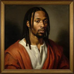 renaissance painting of the rapper earl sweatshirt!!!, biblical character portrait, oil on canvas by leonardo da vinci