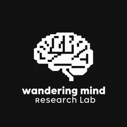 minimalist logo icon for a wandering mind research lab, brain filter pixelated, analogue dream, retro psychology, victo ngai, kilian eng, lois van baarle, behance