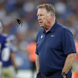 Coach Belichick covered in spiders