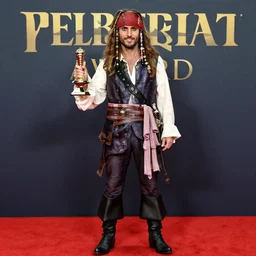 photo of emmanuel macron in pirates of the caribbean movie, full body shot, sharp focus, award - winning