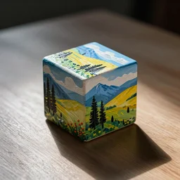 cube!!!!! on table