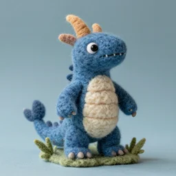 a needle felted loch ness monster, needle felting art.