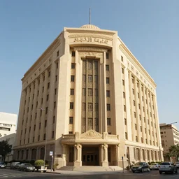 Egyptian revival postmodern building