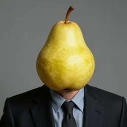 a portrait of gary oldman as a pear, his head is a pear, pear for a head, pear fruit, trending on artstation