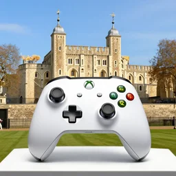 the royal xbox controller, exhibited in tower of london, official royal photo
