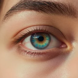 (((((((( film still of a human eye in rainbow rue : realistic skin, realistic eye lashes : 8K UHD !!!!!!
