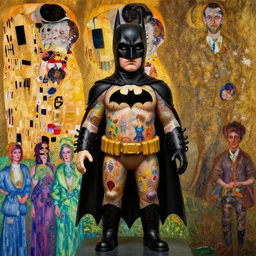 the world's richest man is an evil ventriloquist dummy, psychedelic, batman!, patterned skin, trending on artstation, photorealism, vibrant colors, digital art, in the style of harumi hironaka, gustav klimt, egon schiele, coby whitmore, david bates, monet, lisa frank, picasso, octane render, long shot.