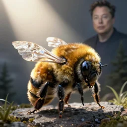 elon musk combined with a bumblebee