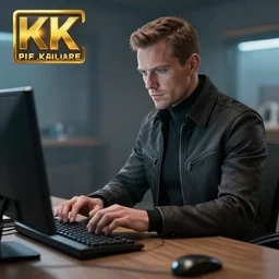 homelander typing on computer, digital art, 8 k, high detail