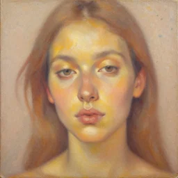 contemporary fine art portrait in comfortable femininity, ethnic, sublime face, warm glow, bathed in light, captured memory, subtle impressionism, radiosity, terrazzo, mediterranean color scheme, oil on canvas
