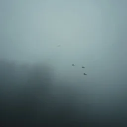 traces of voices in the misty air fly to the sky, magical. ancient. mist. ghostly. magic particles. cinematic
