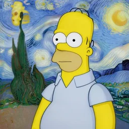 Real-life Homer Simpson, painted by Vincent van Gogh