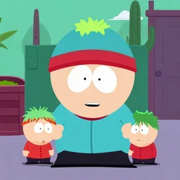 south park in the style of joan cornella