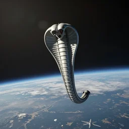 Cobra MK IV landing on earthlike planet, screenshot from the computer game Elite Dangerous