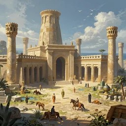 lost ancient civilization of atlantis, trending on artstation, by Noah Bradley