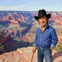 bob ross painting of the grand canyon