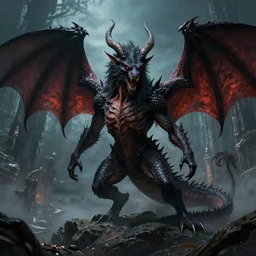 satan as a dragon in hell