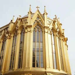 gothic gold curve architecture by hugh ferriss
