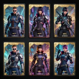epic card scans, cyberpunk style highly detailed, digital art,