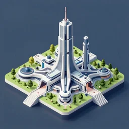 isometric view of beautiful! epic sci fi building landscape by james gurney and simon stalenhag, wlop, artgerm, yasutomo oka, yuumei, rendered in unreal engine and redshift octane, background is an, digital art dynamic dramatic lighting, bokeh, imagine fx, artstation, cgsociety, zbrush central, by bandai namco artist, macross frontier, dynamic camera angle, art deco patterns