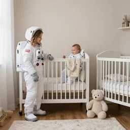 astronaut mommies and their nursery