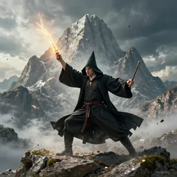 a mountain destroying strike by a wizard
