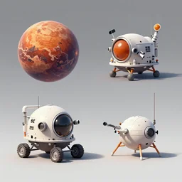Mars exoploration design themed concept art, trending on artstation,