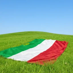 landscape photo, in the colors of Italian flag