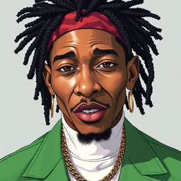 obama as a fashionable soundcloud rapper, illustration by horohiko araki, obama is a soundcloud rapper