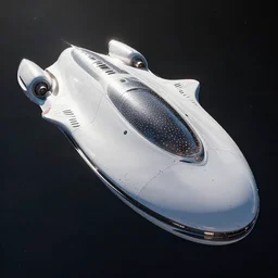 portrait of a starship made of advanced tech, oval design, armor plating on nose, dotted with leds, smooth, graceful design, soft edges, smooth, figree decorations, gyroscopic engines, flying in space, photo realism, unreal engine, trending on artstation