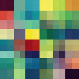 large squares of different colors, ugly photo, not realistic