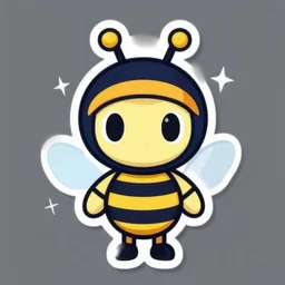 cute miss mascot marvel sticker art, beeple game icon