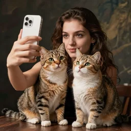 Alf takes a selfie with a cat