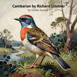 A beautiful computer art of a bird in its natural habitat. The bird is shown in great detail, with its colorful plumage and intricate patterns. The background is a simple but detailed landscape, with trees, bushes, and a river. Cambrian by Richard Lindner, by Chaïm Soutine realist, angular