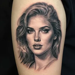 realism tattoo sketch of a beautiful woman's face double exposure effect with beautiful mountain scenery, in the style of matteo pasqualin, amazing detail, sharp, faded