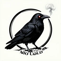 raven no eyes smoking graphic design