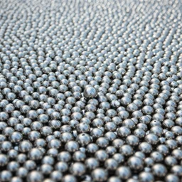field of metal balls