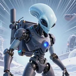 selfie portrait Alien Queen operating with Power Loader, mattepainting concept Blizzard pixar maya engine on stylized background splash comics global illumination lighting artstation  lois van baarle, ilya kuvshinov, rossdraws