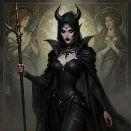 Dark witch, highly detailed, digital painting, artstation, concept art, smooth, sharp focus, illustration, Unreal Engine 5, 8K, art by artgerm and greg rutkowski and alphonse mucha