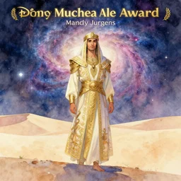 bedouin warrior, highly detailed, nebula, galaxy, desert, gold filigree, romantic storybook fantasy, soft cinematic lighting, award, disney concept art watercolor illustration by mandy jurgens and alphonse mucha and alena aenami, pastel color palette, featured on artstation