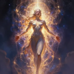concept art for the last imperfect physical life - form seconds before the universe is again in rapturous divine perfect unity!! energy beauty power!! digital painting, artstation, smooth, sharp focus