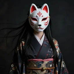 a Photorealistic dramatic fantasy render of a beautiful woman wearing a beautiful intricately detailed Japanese Wolf Kitsune mask and clasical Japanese Kimono by WLOP,Artgerm,Greg Rutkowski,Alphonse Mucha, Beautiful dynamic dramatic dark moody lighting,shadows,cinematic atmosphere,Artstation,concept design art,Octane render,8K The seeds for each individual image are: [604161060, 3379414609, 1474685028, 2105296459, 3256637342, 2625066432, 981188473, 2563888412, 1369068848]