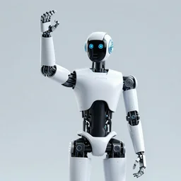 humanoid robot raising an arm
