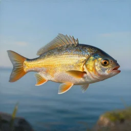 fish, fantasy, painting, ultra realistic!!!, clear weather, golden hour, sharp focus