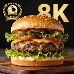 sexy burger , 8k , mega high quality , professional food photography , award winning photo , foodporn