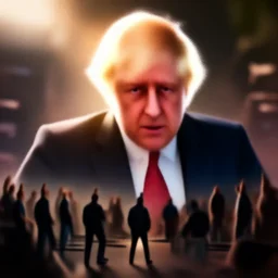Lots of small people taking down Boris Johnson ultra realistic , lens flare, atmosphere, glow, detailed, intricate, full of colour, cinematic lighting, trending on artstation, 4k, hyperrealistic, focused, extreme details, unreal engine 5, cinematic, masterpiece