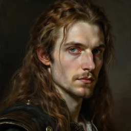 white male rogue bard portrait, highly detailed, very intricate, cinematic lighting, closeup painted portrait, by donato giancola and rossdraws and magali villenueve, featured on artstation
