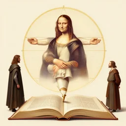 illustration of da vinci's vitruvian book, composition accidental renaissance golden ratio, cinematic, by sachin teng and sergey kolesov and ruan jia and heng z and wlop. graffiti art, scifi, fantasy, hyper detailed. octane render. concept art. trending on artstation